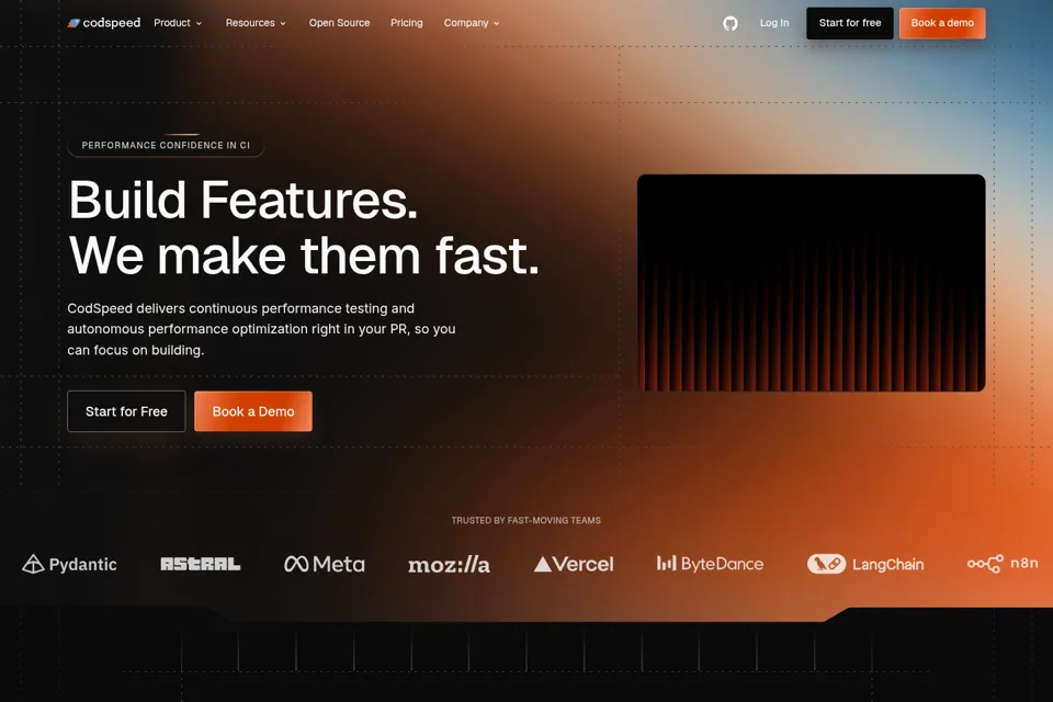 Aperçu de la landing page