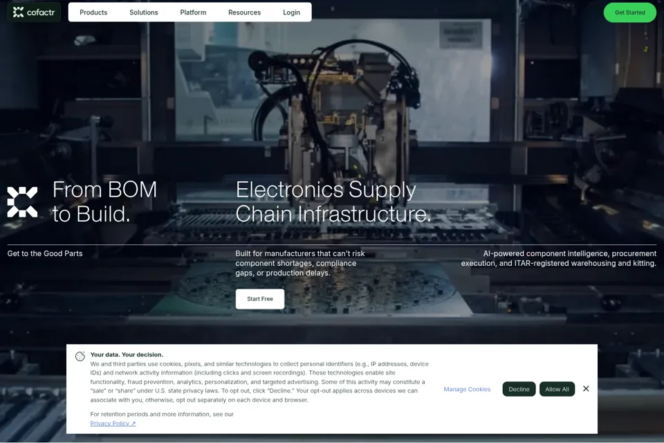 Aperçu de la landing page