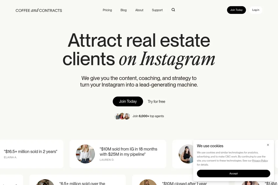 Landing page preview
