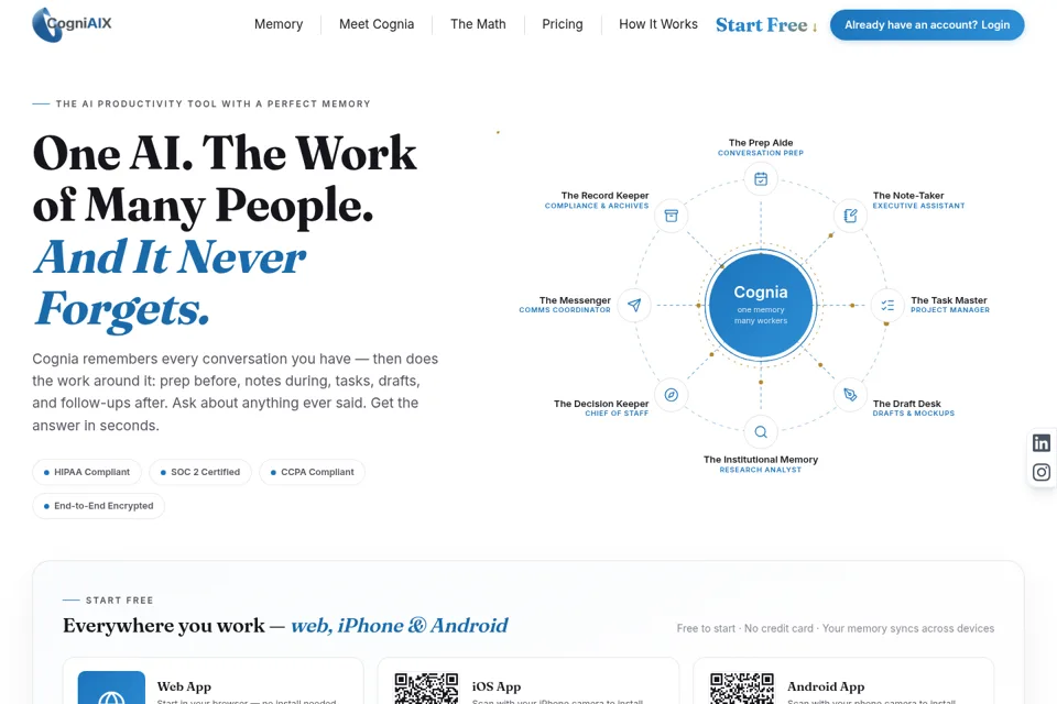 Aperçu de la landing page