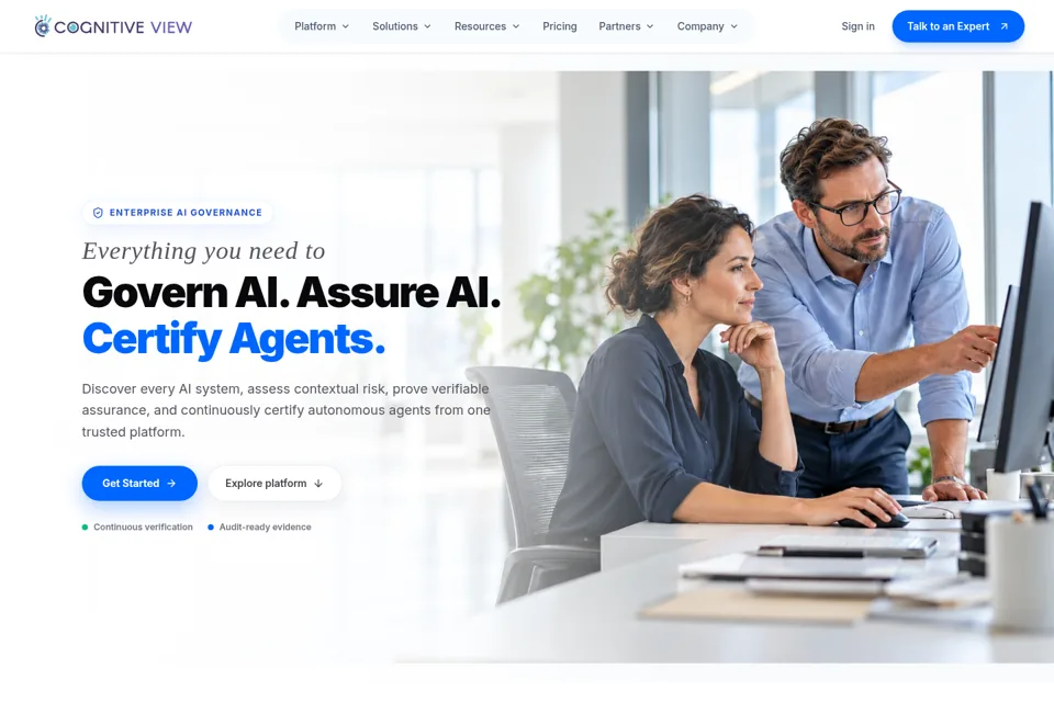 Aperçu de la landing page