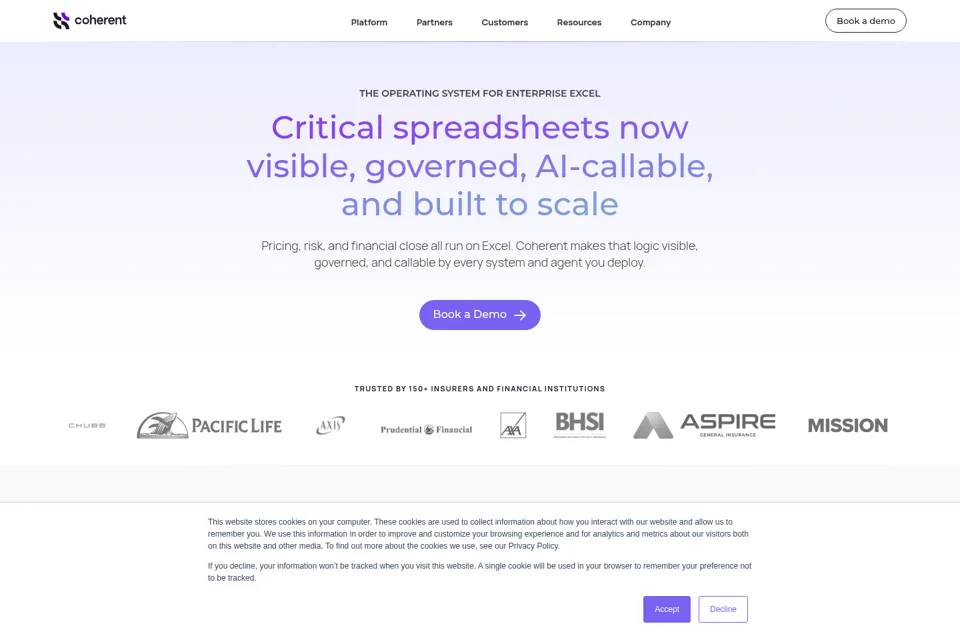 Aperçu de la landing page