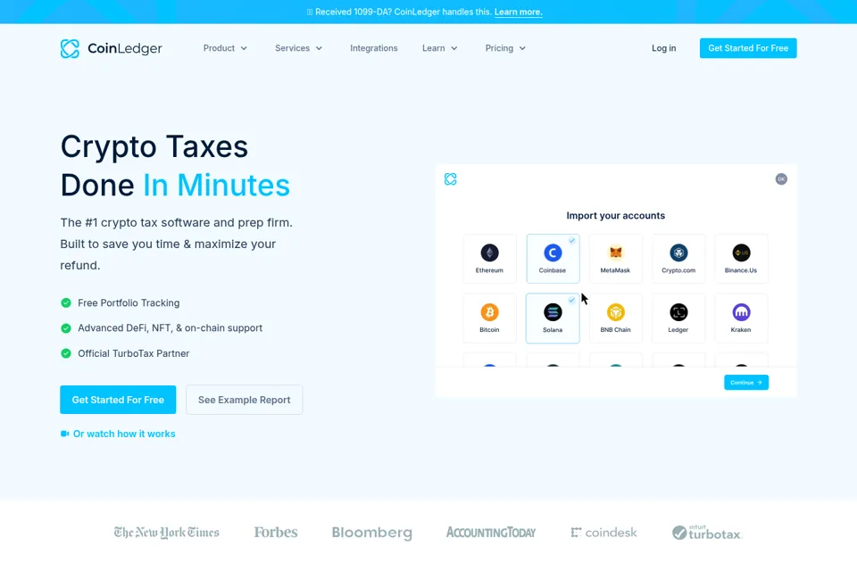 Aperçu de la landing page