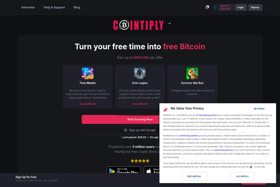 Landing page preview