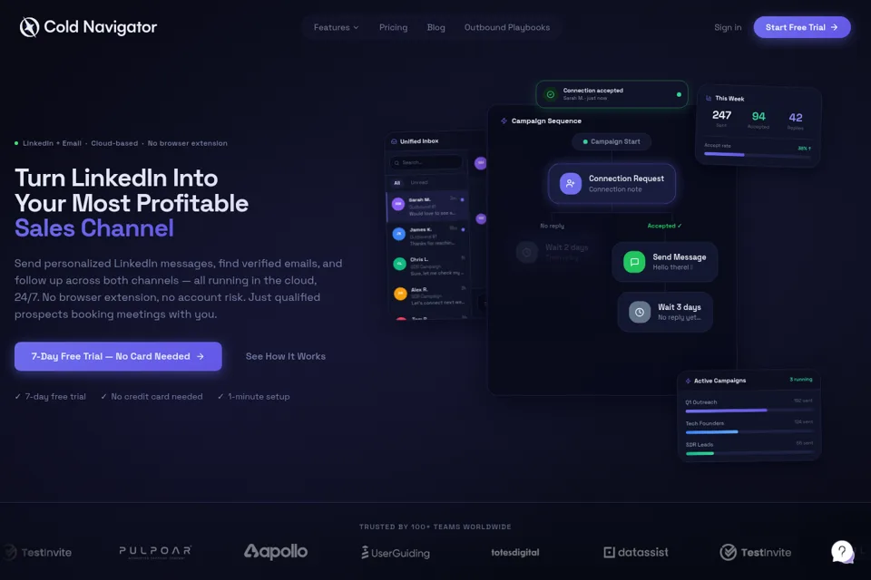 Aperçu de la landing page