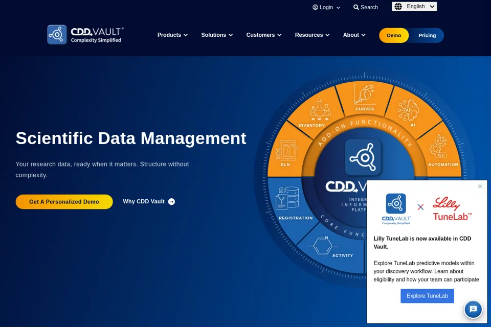 Aperçu de la landing page