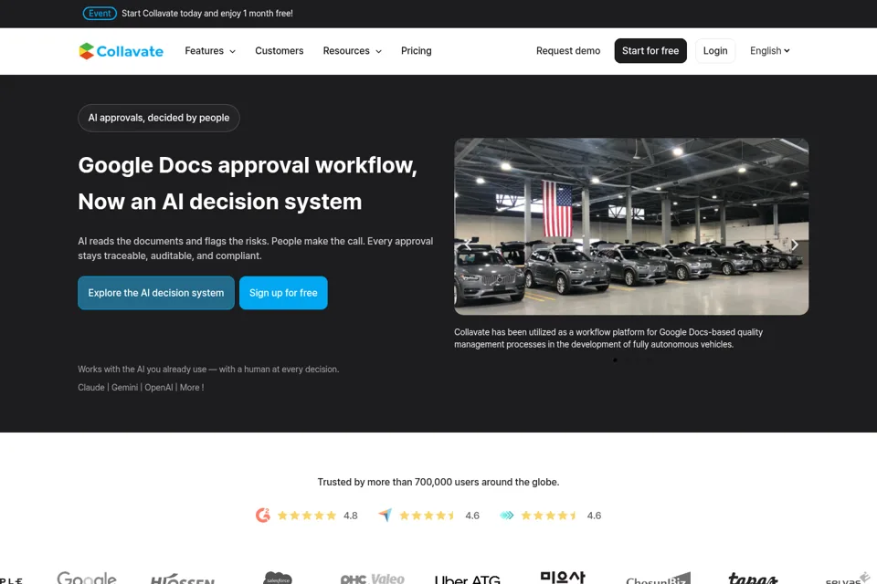 Aperçu de la landing page