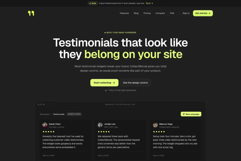 Landing page preview
