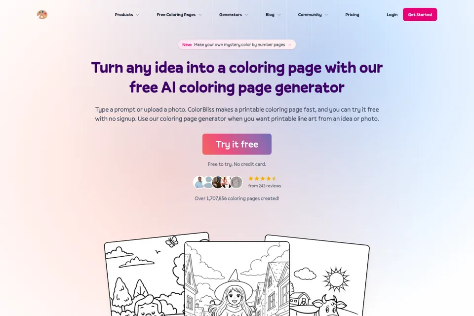 Aperçu de la landing page