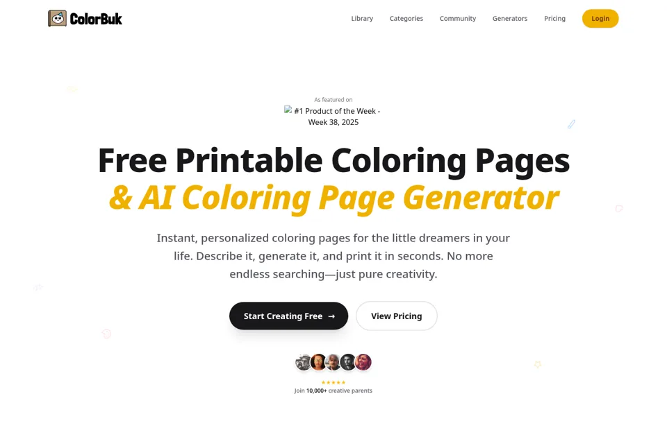 Aperçu de la landing page