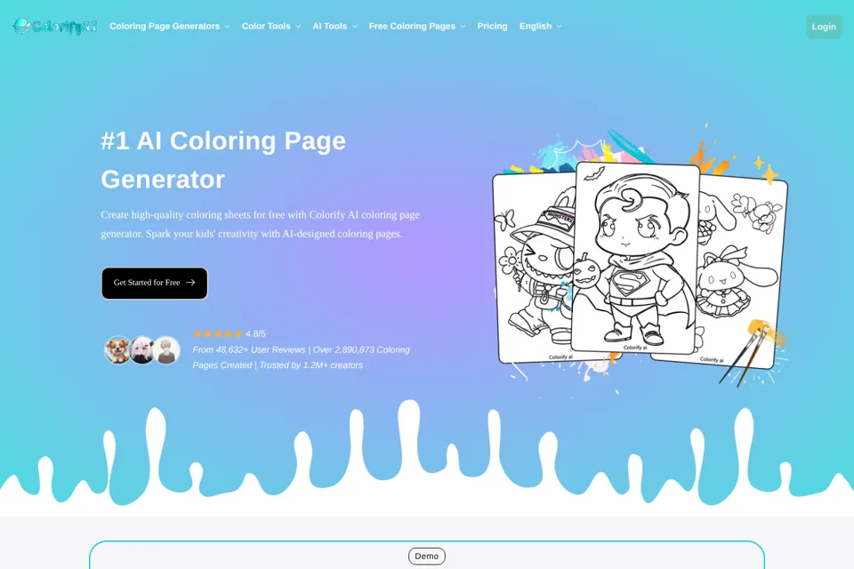 Aperçu de la landing page