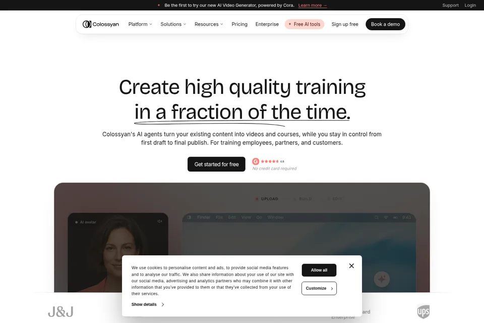 Aperçu de la landing page