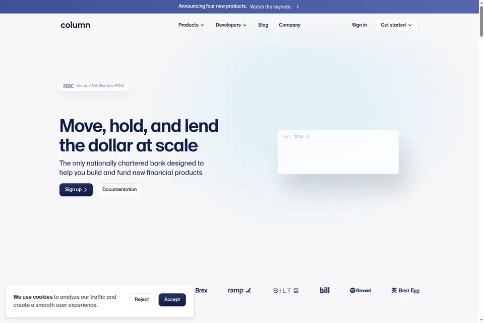 Aperçu de la landing page