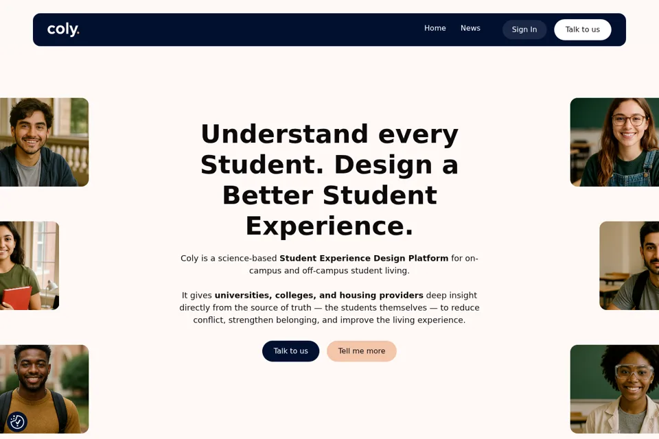 Aperçu de la landing page
