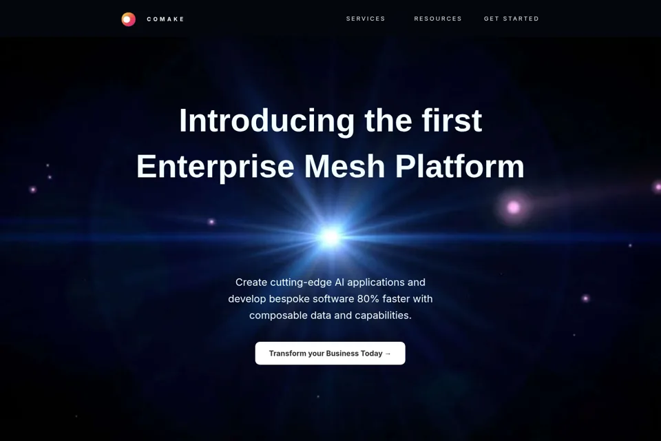 Aperçu de la landing page
