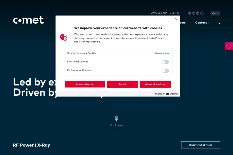Aperçu de la landing page