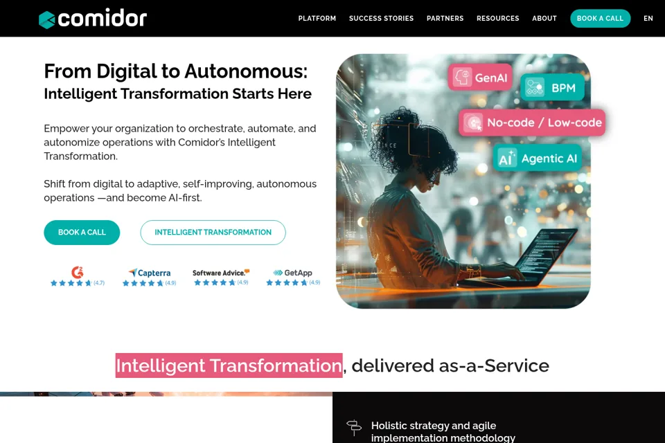 Aperçu de la landing page