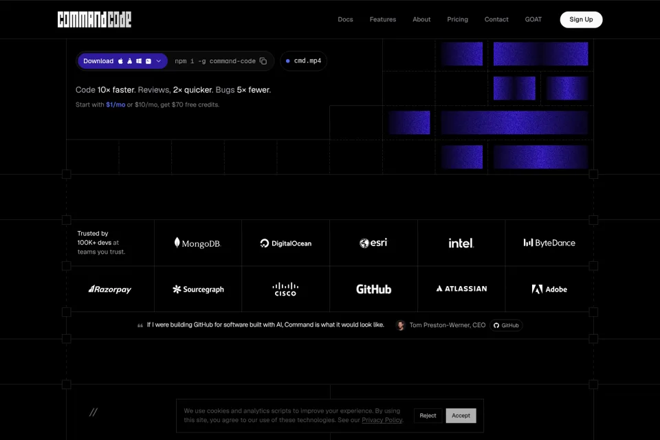 Landing page preview