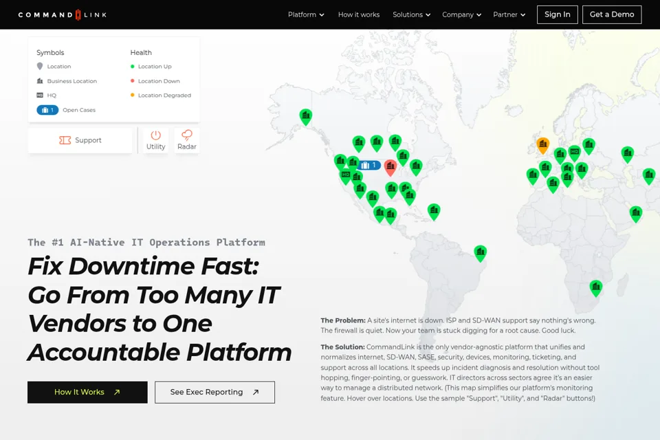 Aperçu de la landing page