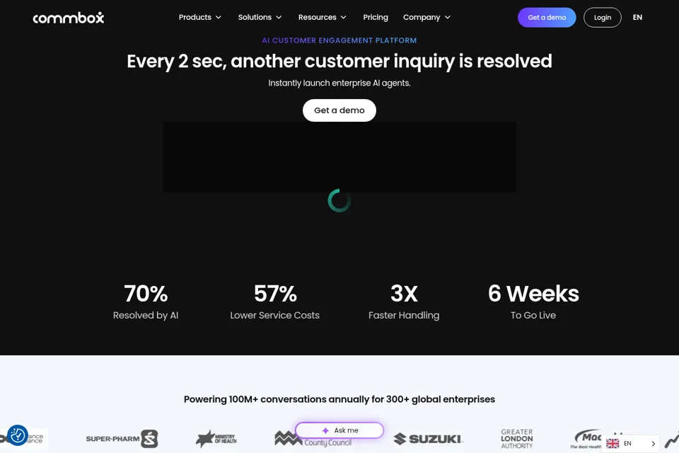 Aperçu de la landing page