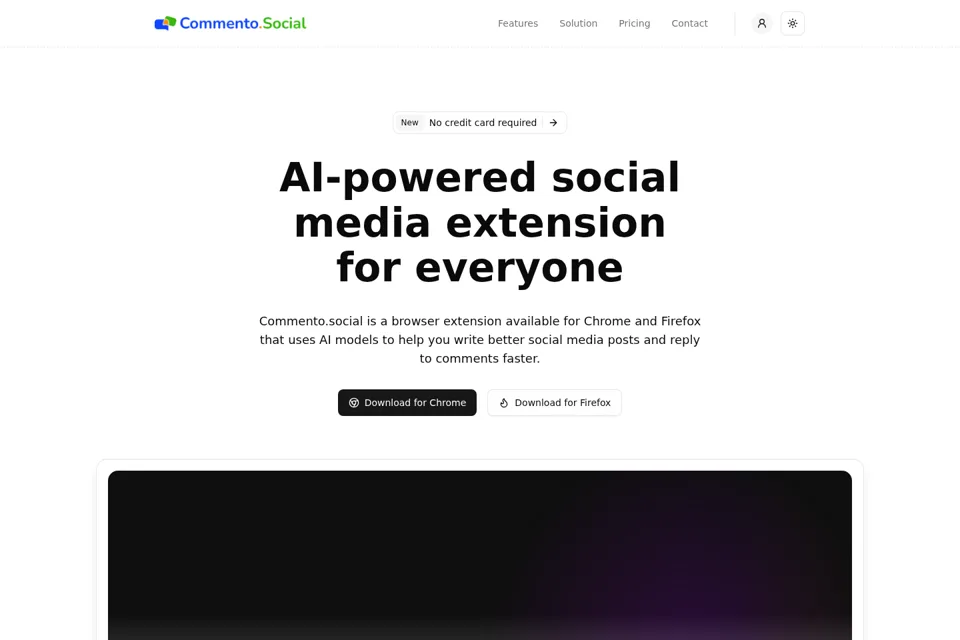 Aperçu de la landing page