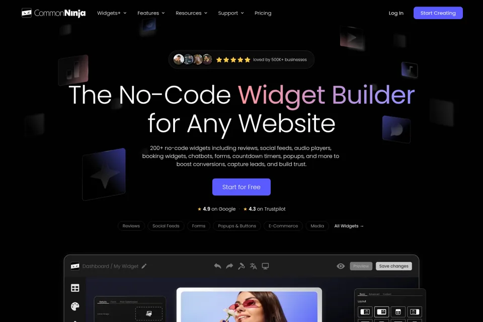 Landing page preview