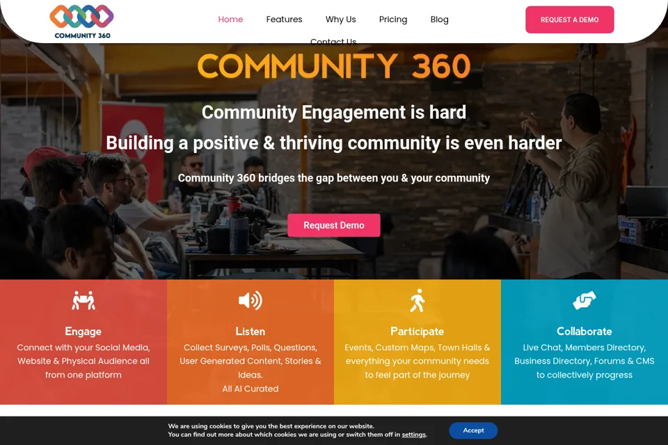 Aperçu de la landing page