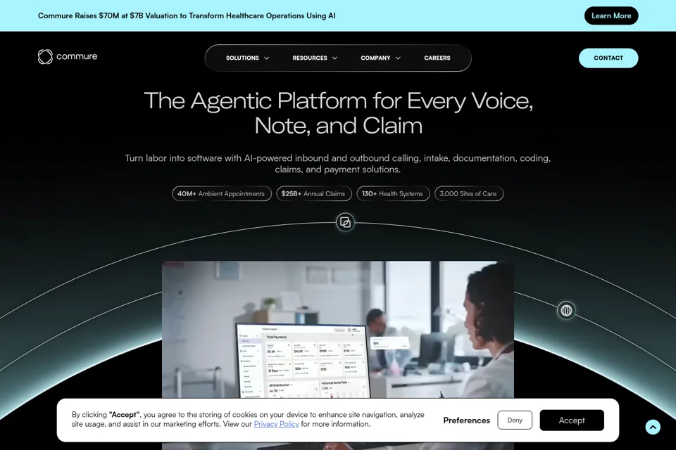 Aperçu de la landing page