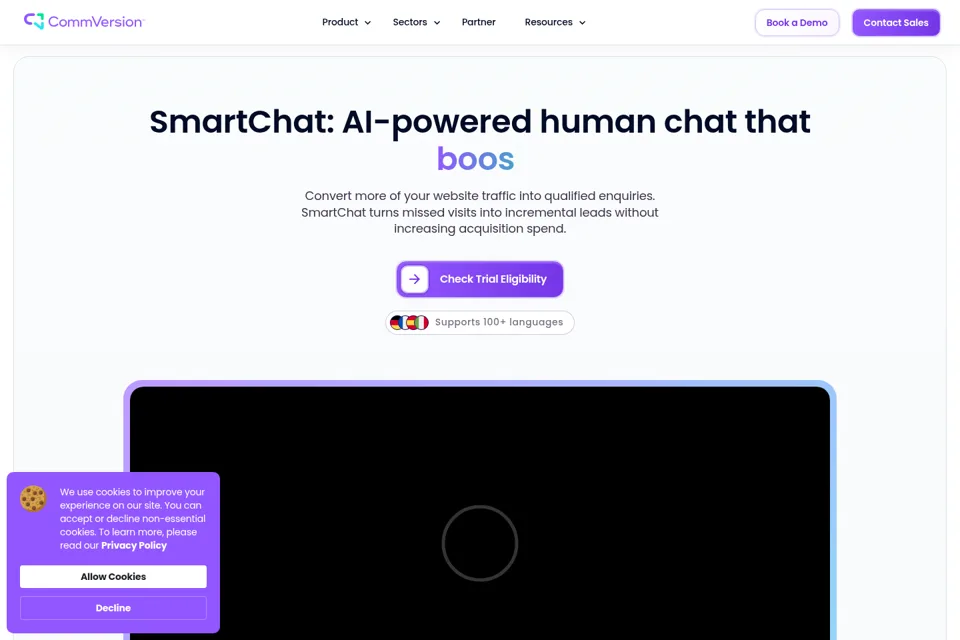 Aperçu de la landing page