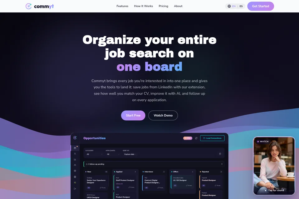 Landing page preview