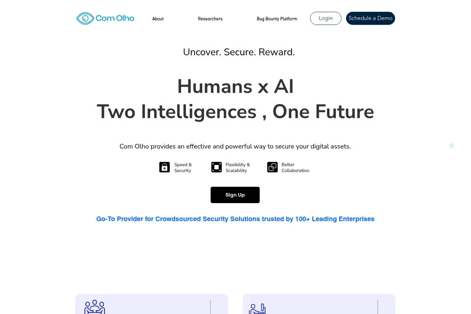 Aperçu de la landing page