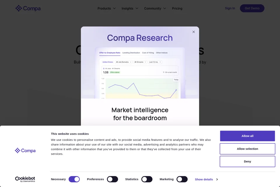 Aperçu de la landing page