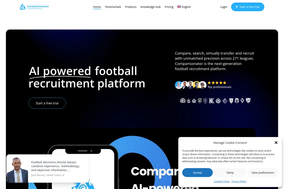 Aperçu de la landing page