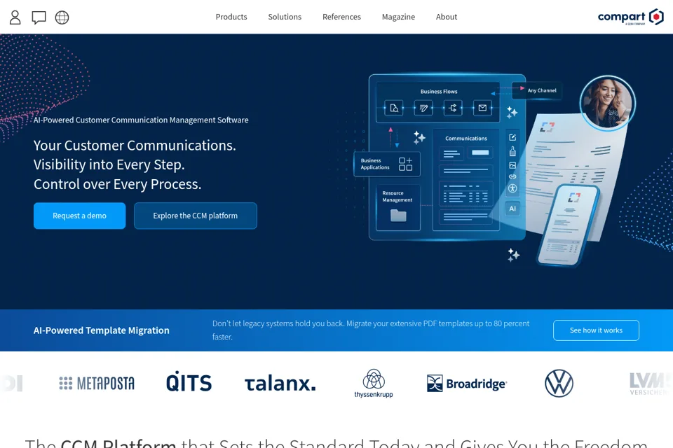 Aperçu de la landing page