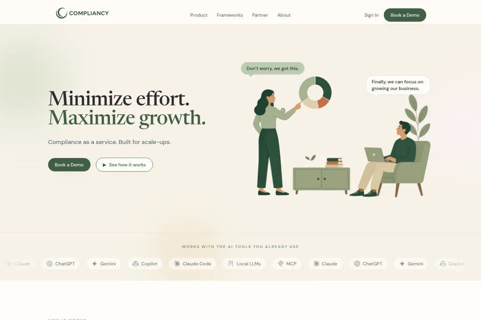 Aperçu de la landing page