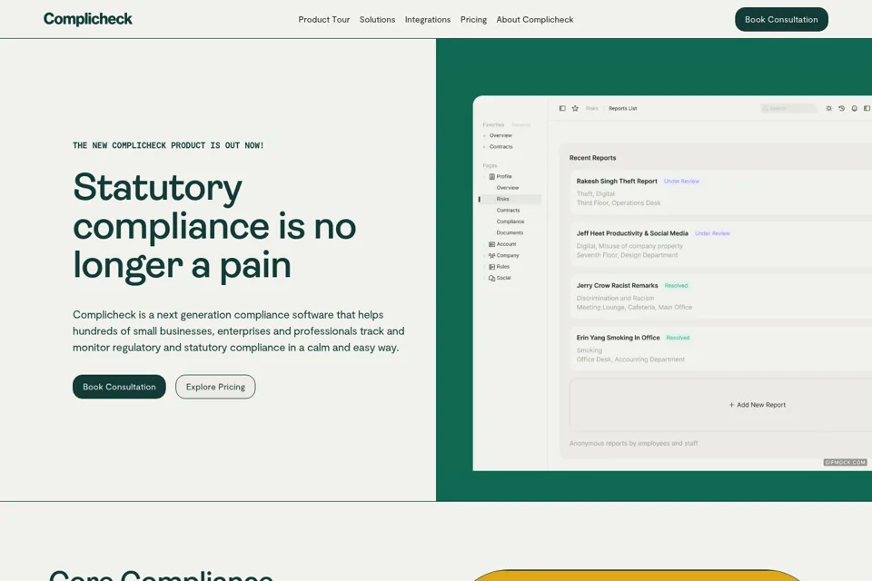 Aperçu de la landing page