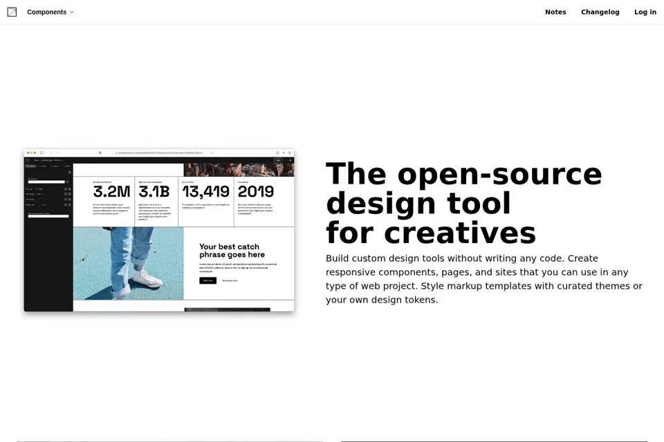 Aperçu de la landing page