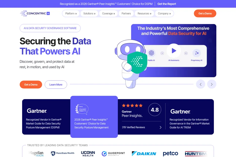 Aperçu de la landing page