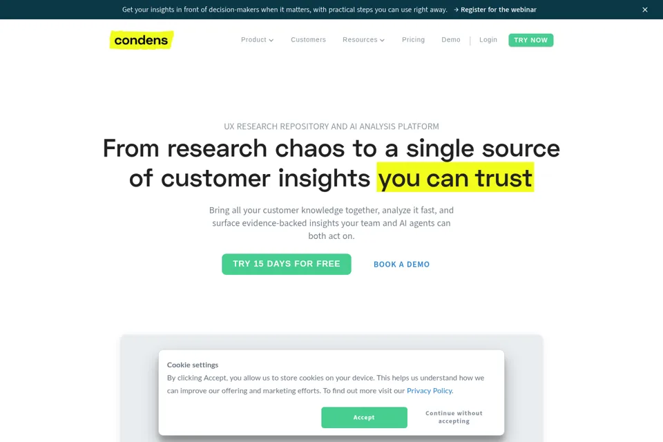 Landing page preview