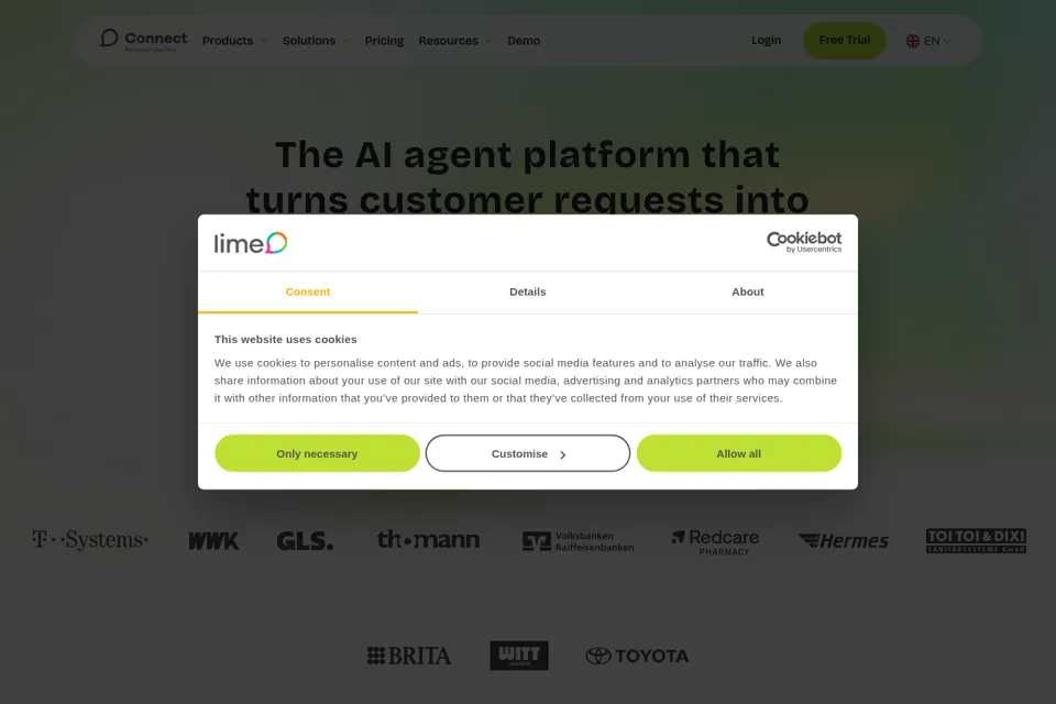 Aperçu de la landing page
