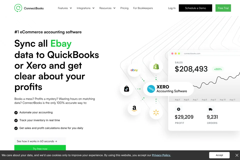 Aperçu de la landing page
