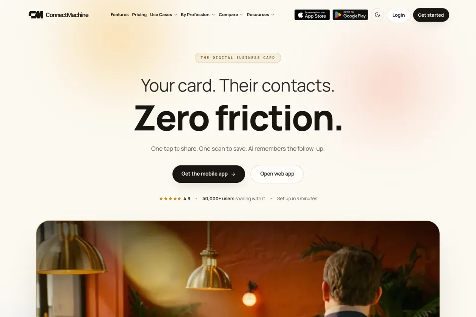 Aperçu de la landing page