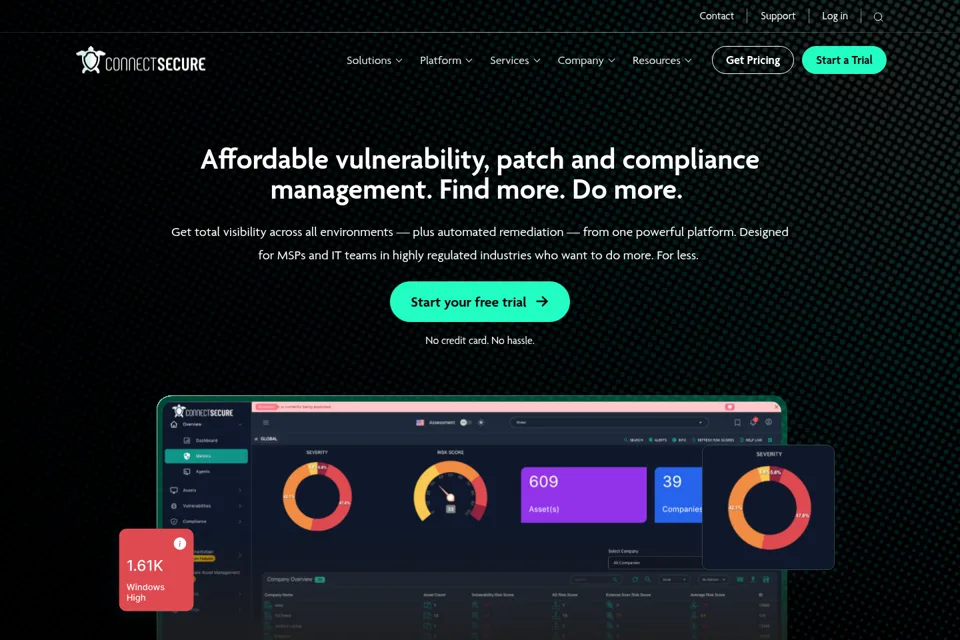 Aperçu de la landing page