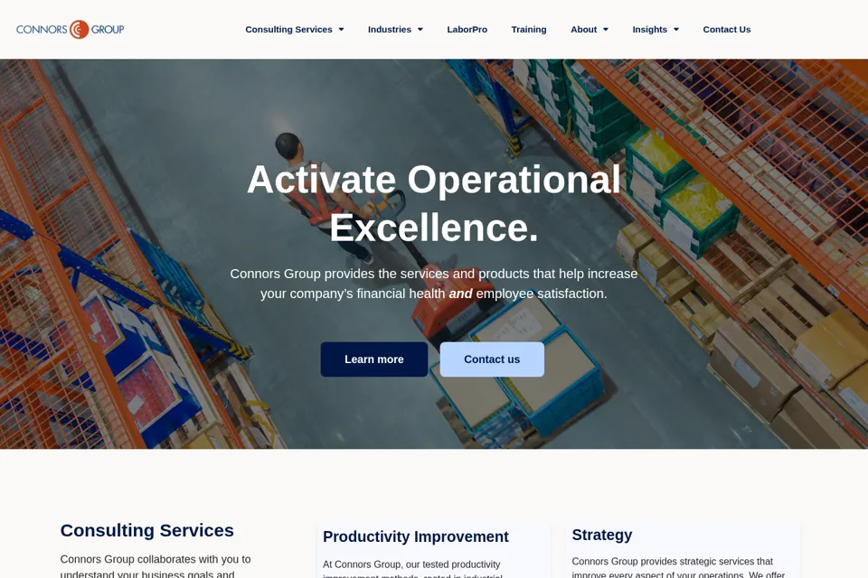 Aperçu de la landing page