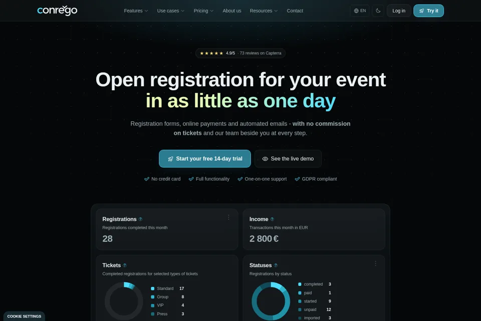 Landing page preview