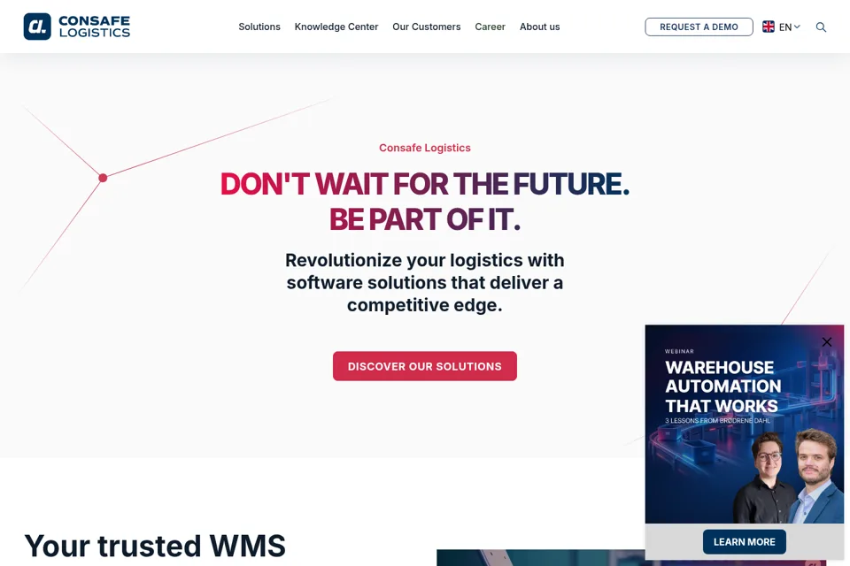 Aperçu de la landing page