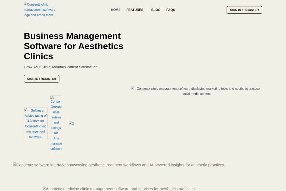 Aperçu de la landing page