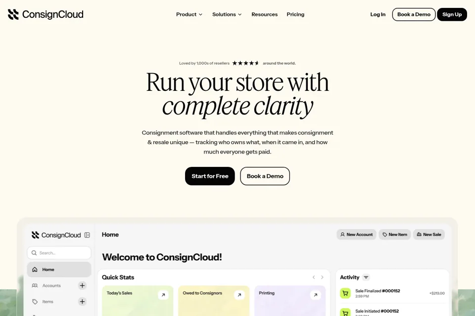 Aperçu de la landing page