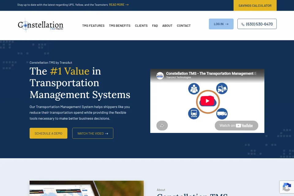 Aperçu de la landing page