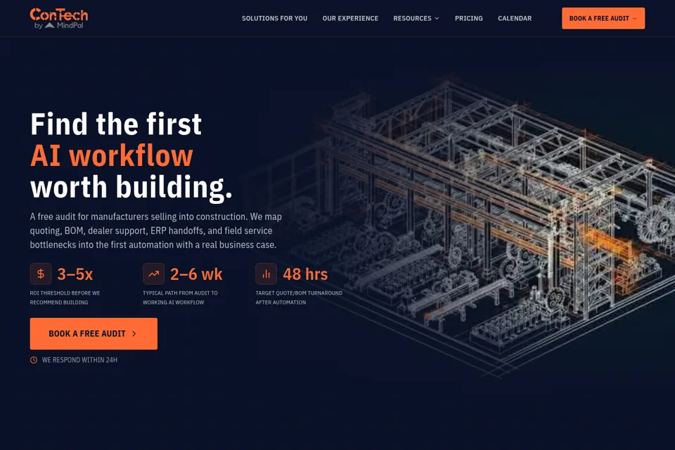 Aperçu de la landing page